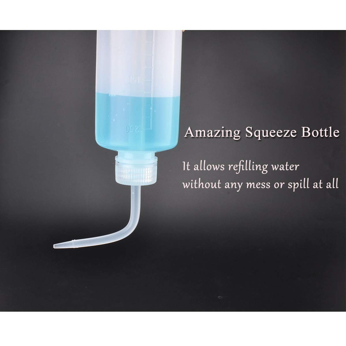 Plastic Squeeze Bottle Leak Proof, 250ml | 8.5oz White Wash Bottle Chemical, …