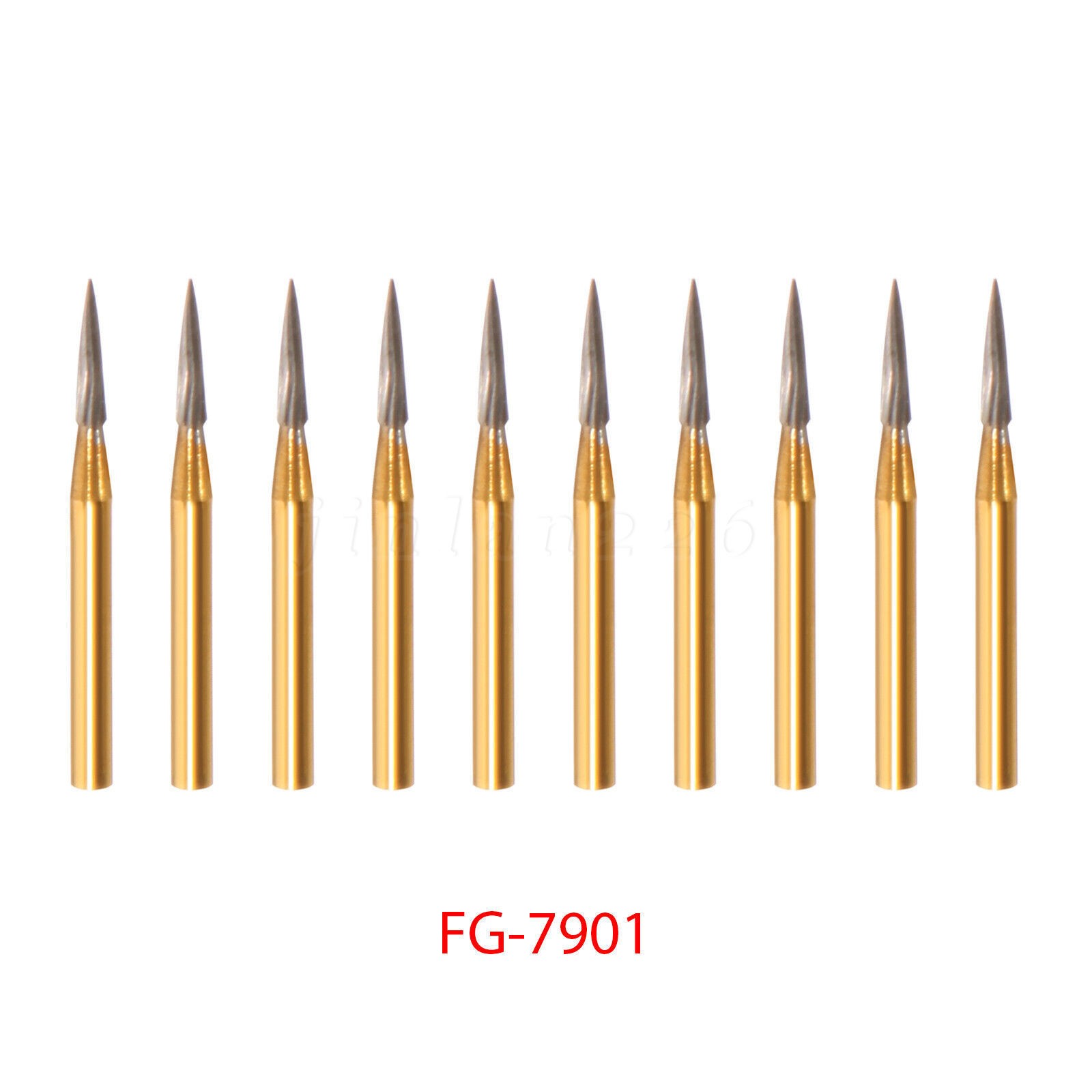 Dental Trimming & Finishing Gold Burs Carbide Bur FG 7901/7902 for High Speed ST
