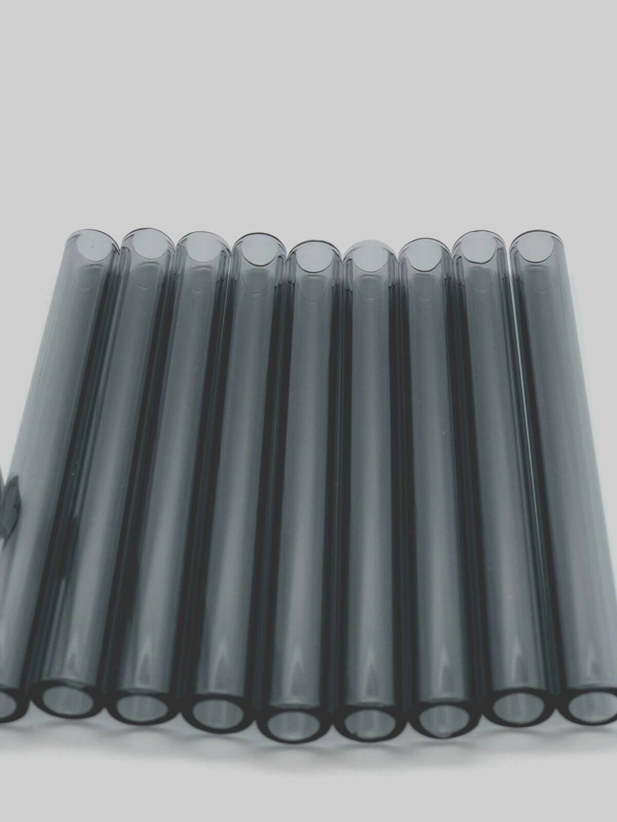 4.5” long (8) Pcs 12mm OD 8mm ID Pyrex Glass Blowing Tubing -Transparent black