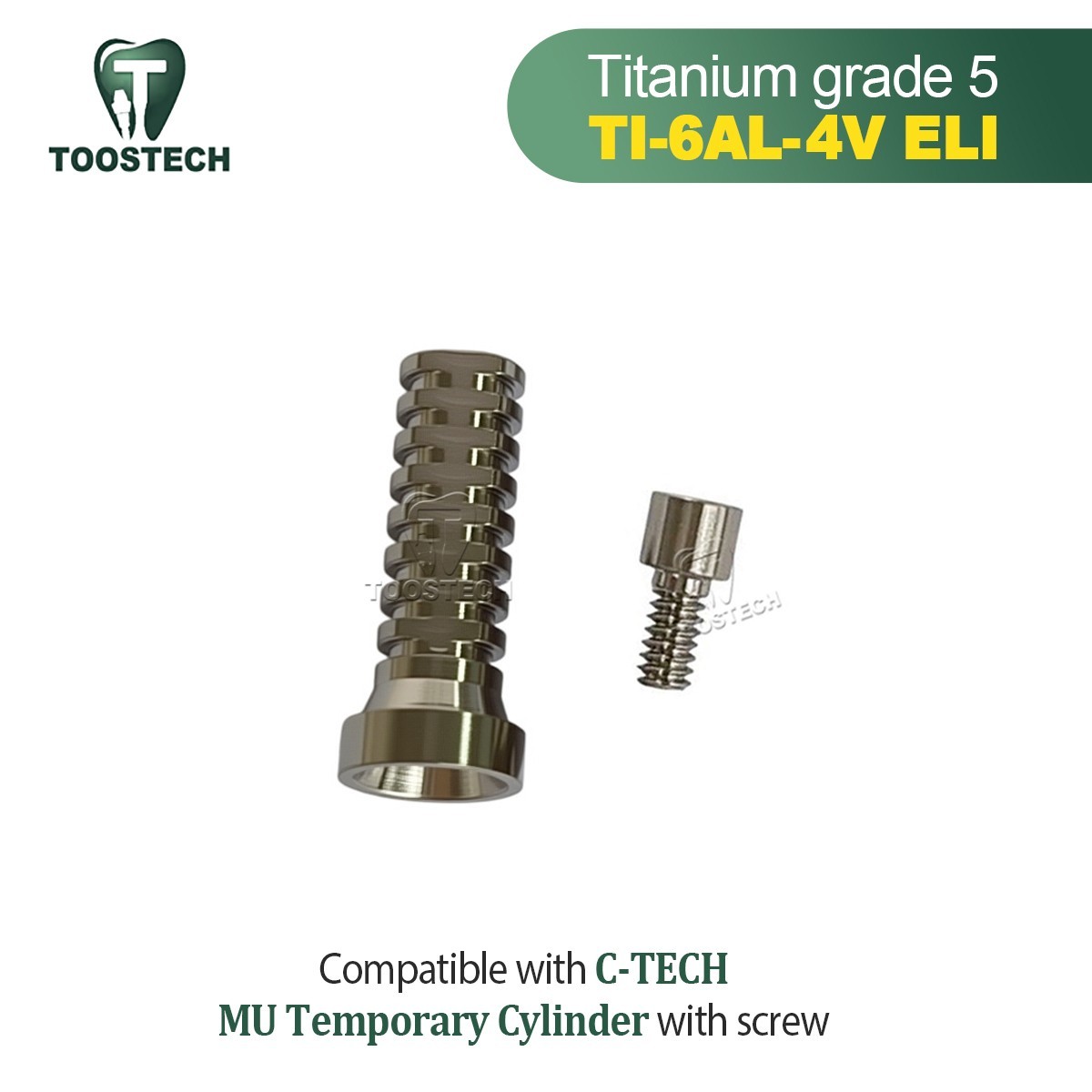 MU Ti cylinder Multi Unit Temporary Titanium Cylinder compatible with C-TECH