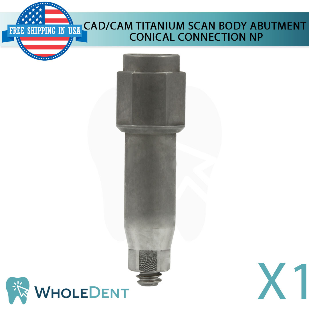 1x Dental Titanium Scan Body 10mm Narrow Platform NP Conical Hex 2.25mm CAD/CAM