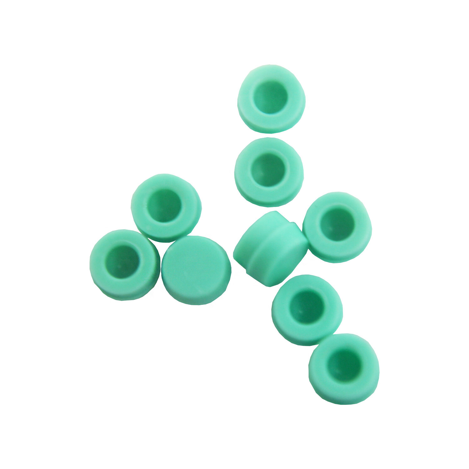10x Dental Home Use First Aid Ball Attachment Undersized Caps Ø2.2mm Aqua