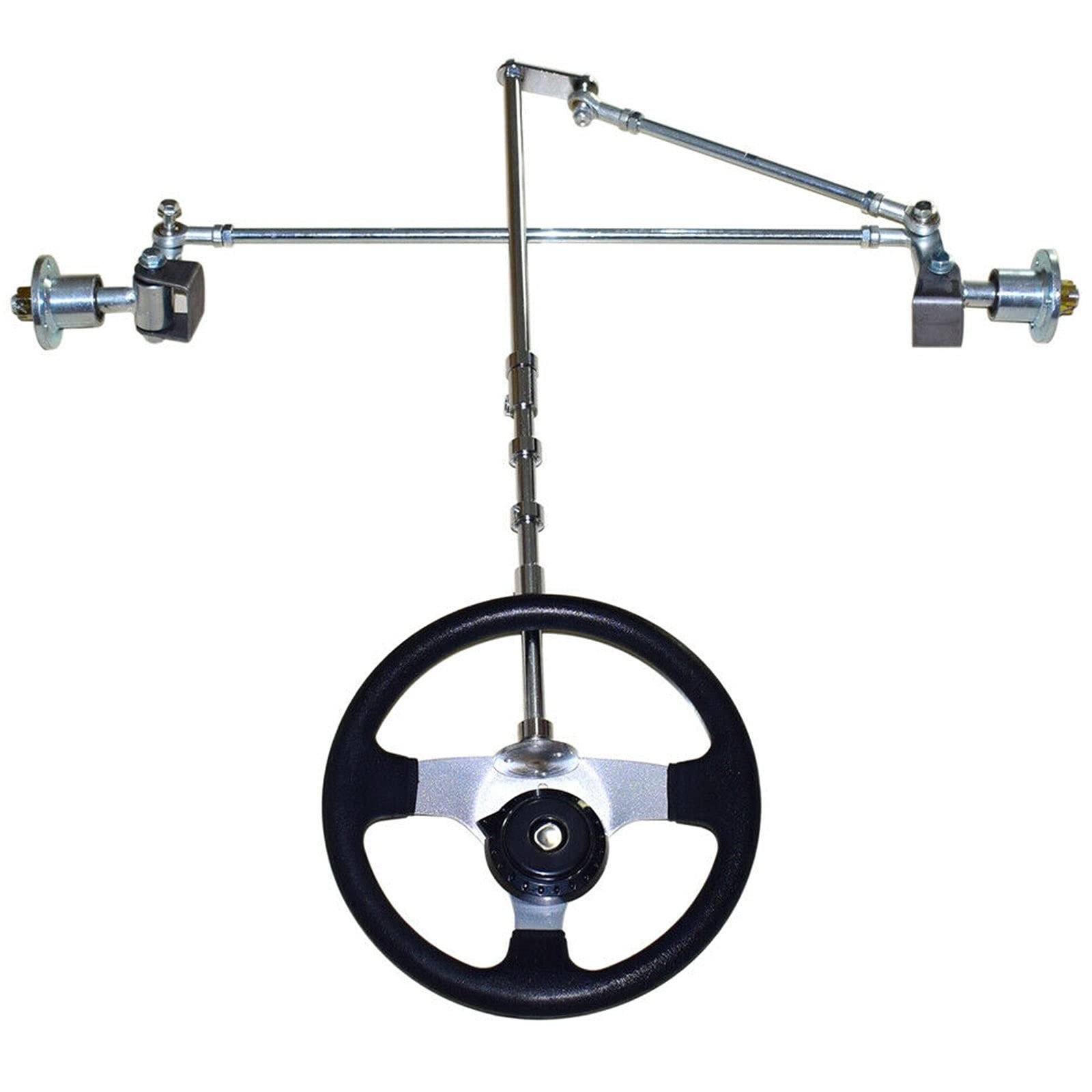 640mm Go-Kart Steering Wheel Kit Front Steering Gear Rack Tie Rod