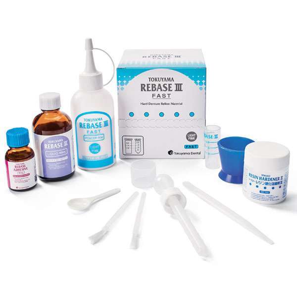 Rebase III Kit Chairside Denture Reline Material Light Pink Fast Set