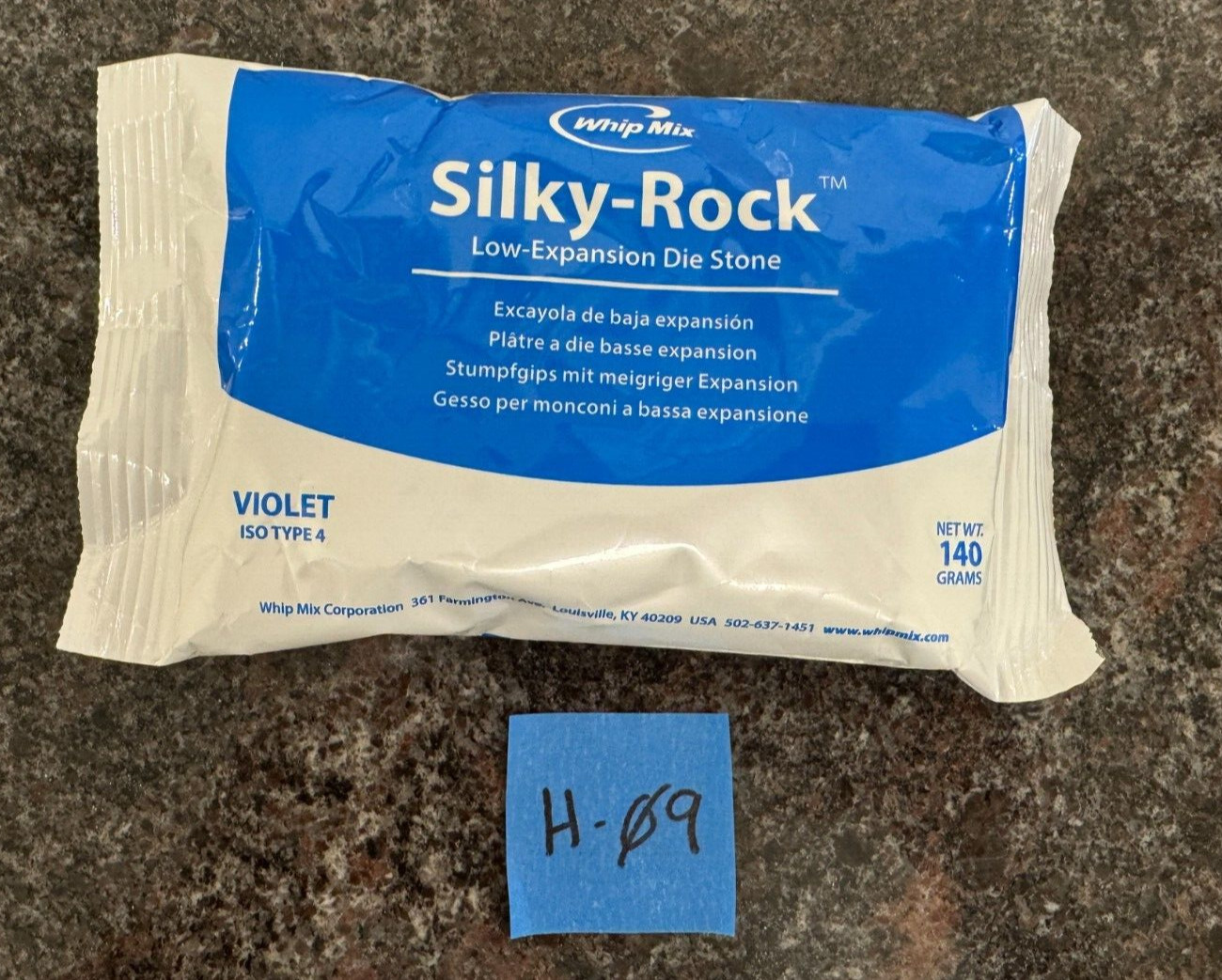 WhipMix Silky Rock Dental Lab Gypsum 140 g/packet (Lot 40 packets) – Violet