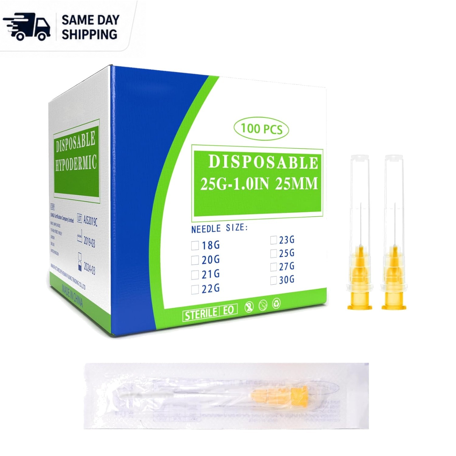 High-Quality 100 Disposable Needles – 25 Ga 1 Inch for Precision Dispensing