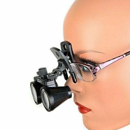 Dental 3.5X-R Binocular Loupes Compound Optic with Bag Clip-on Magnifier DY-110