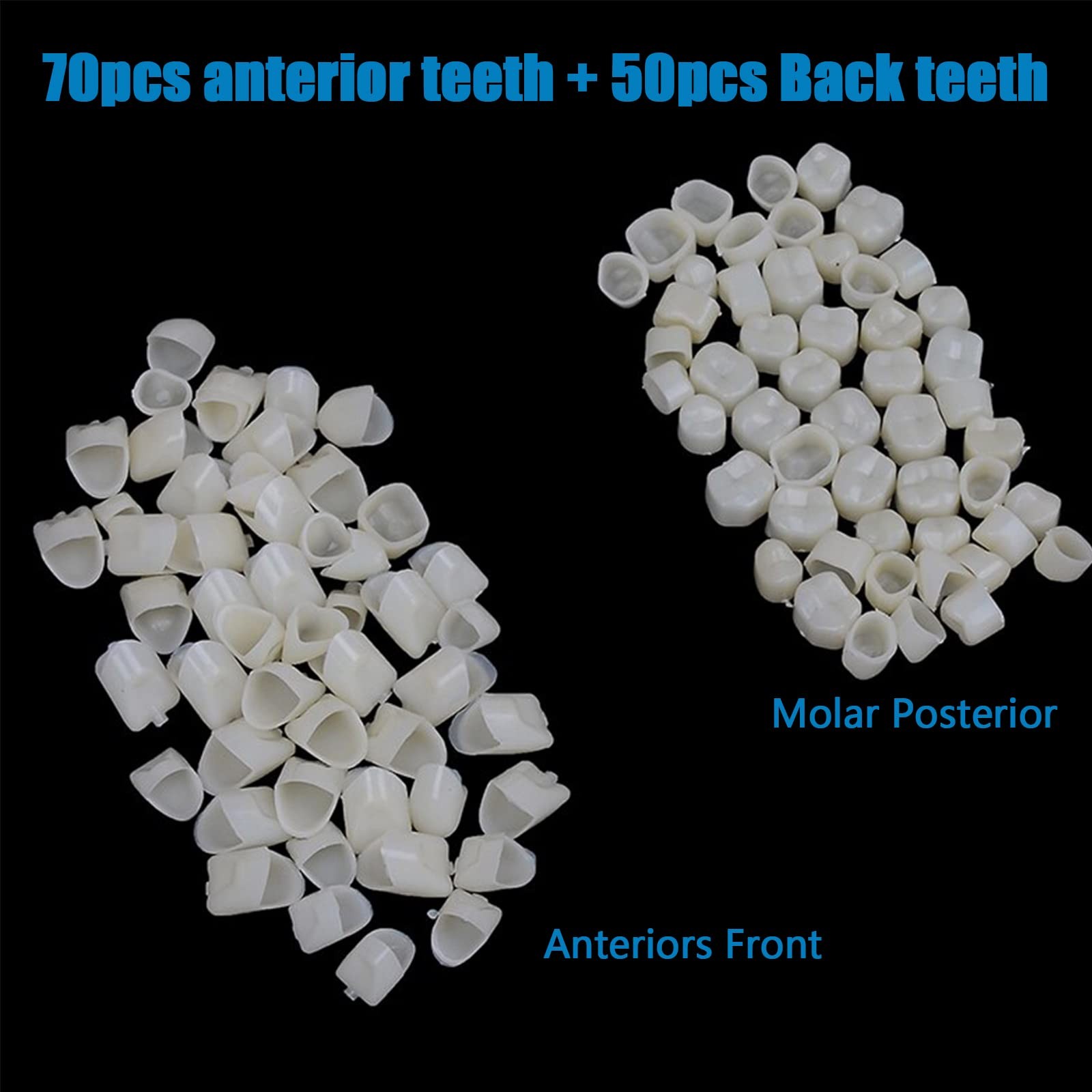 Fake Tooth Cap Crown Veneers Front Back Anterior and Molar Posterior Teeth