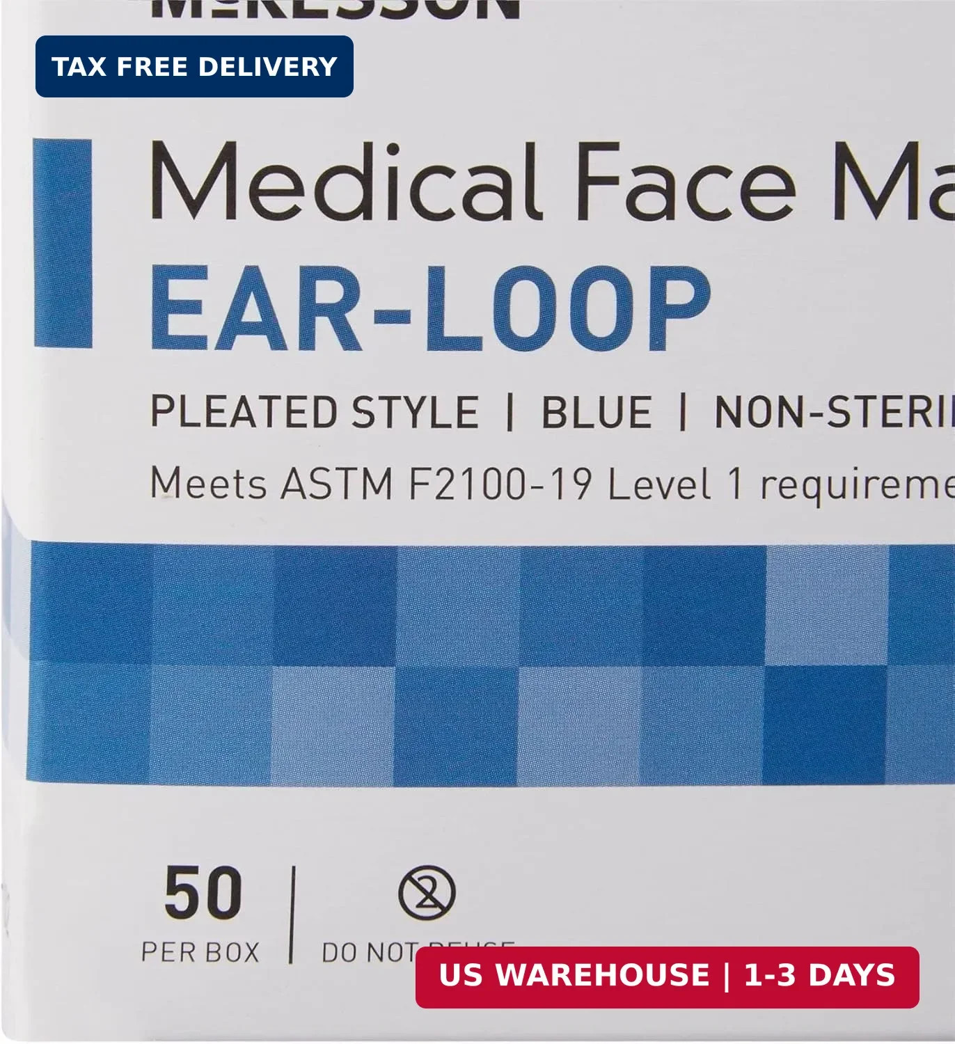 McKesson Procedure Mask Pleated 91-2102