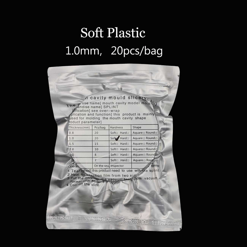 Dental Thermoforming Material Round Soft Vacuum Forming Splint Sheet 1.0mm USA