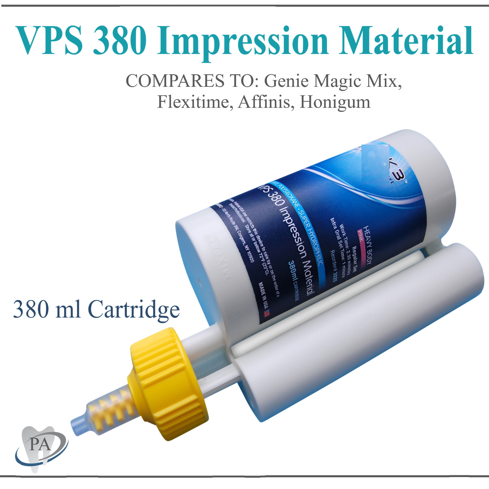 Dental HEAVY BODY FAST SET VPS PVS Impression Material VIrtual 380ml Refill