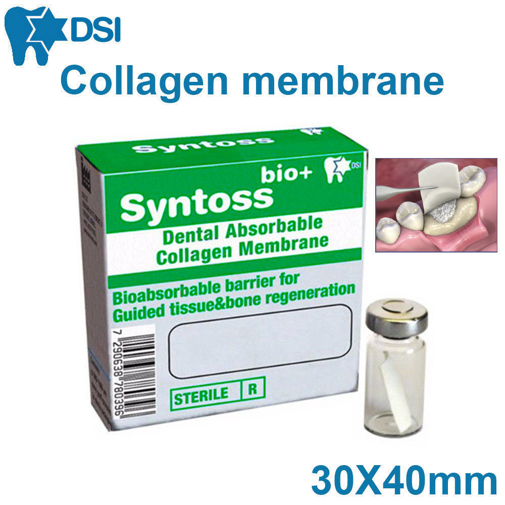 Resorbable Collagen Membrane Surgical Barrier Absorbable Dental Implant 30×40 mm