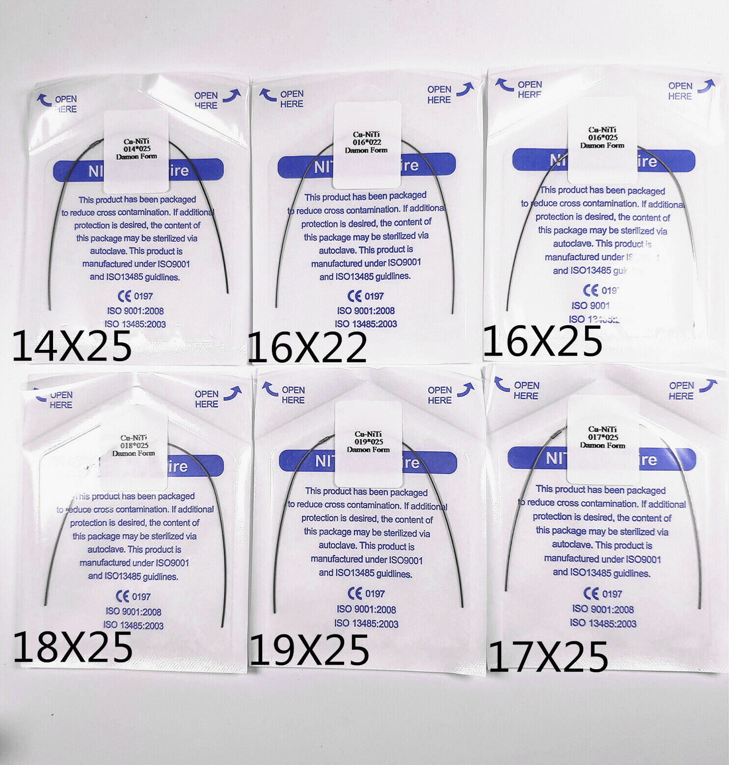 Dental Orthodontics Copper NiTi Cu Wires Nickel Titanium Rectangular Arch Wires