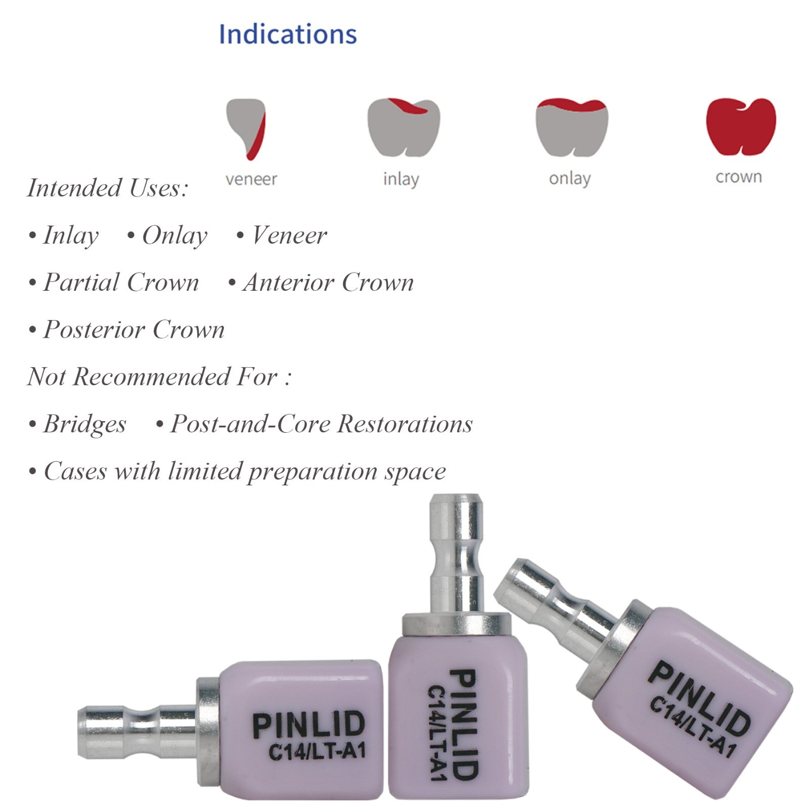 US Dental Lithium Disilicate Block Emax Chairside CAD/CAM CEREC Ceramic Material