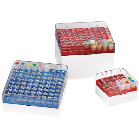 GLOBE SCIENTIFIC 3040R Cryogenic Vial Storage Box, Red, PK5