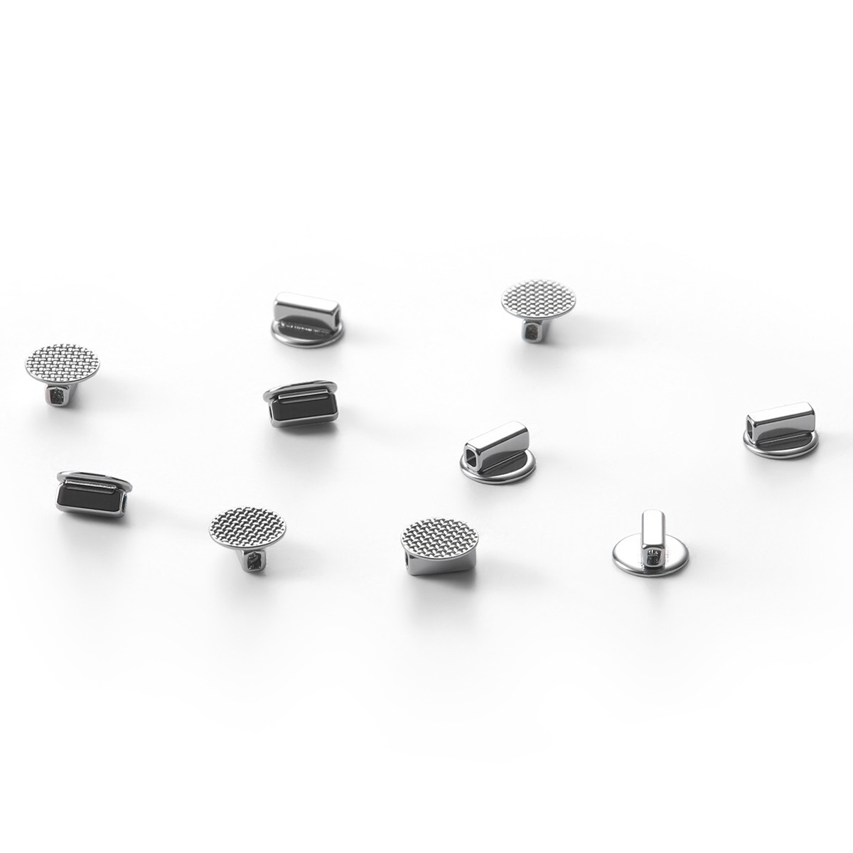 Dental Orthodontic Bondable Lingual Buttons With Single Tube Round Mesh Base