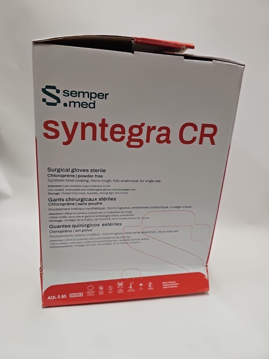 Sempermed Syntegra CR Sterile Surgical Gloves Size 7.5 Chloroprene 40 Pairs