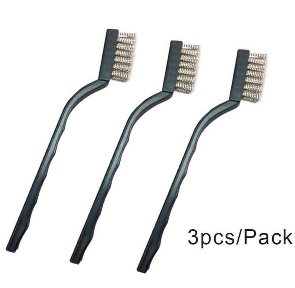 3pcs/set Dental Stainless Steel Small size Cleaning Brush for Instrument Burs