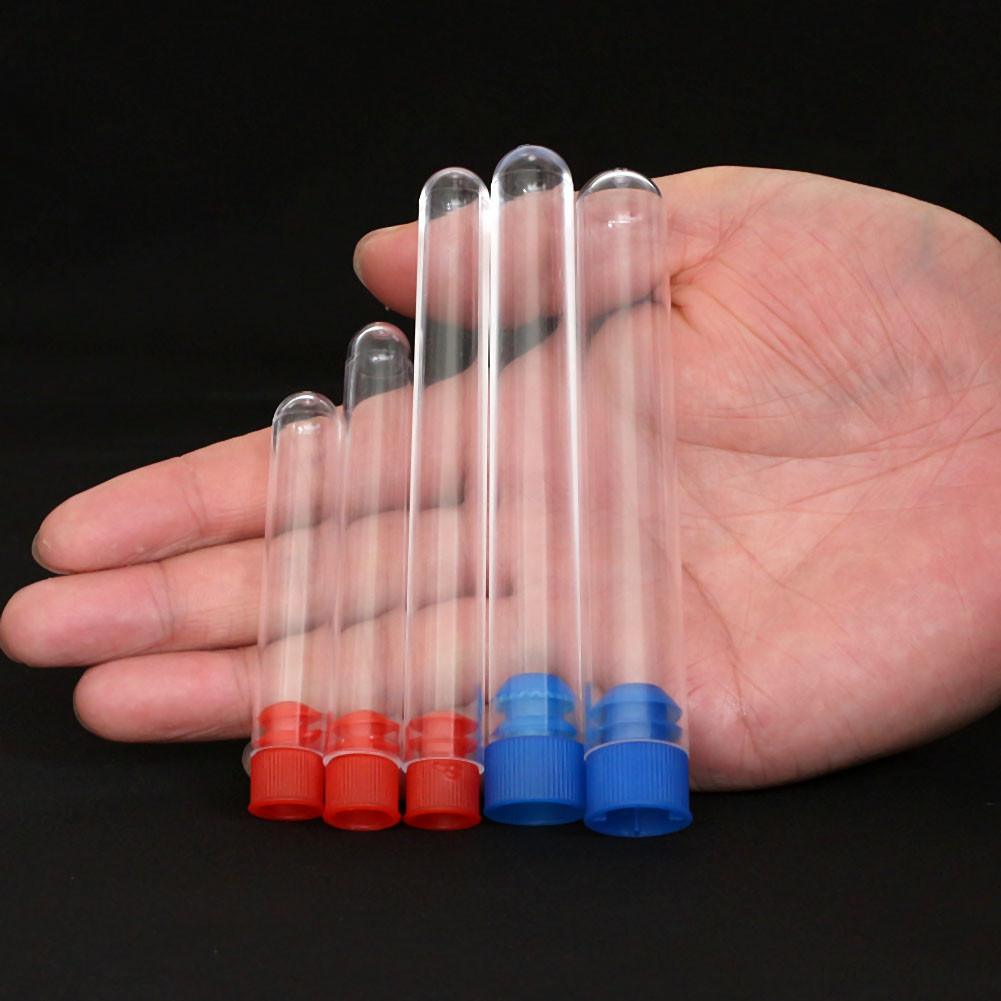 10/30/50/100PCS Plastic Clear Lab Test Tubes Vial Sample Container Bottle
