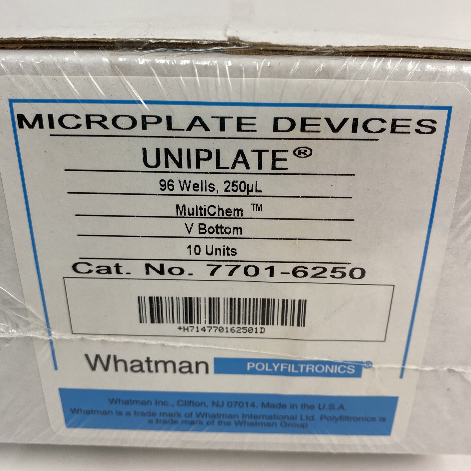 Whatman Microplate MultiChem 250 ul 96 Well Total of 10 Plates