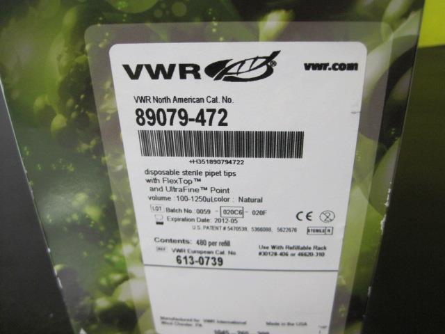 VWR NEXT GENERATION PIPET TIP REFILL SYSTEM 89079-472 360 TIPS REMAIN OPEN BOX