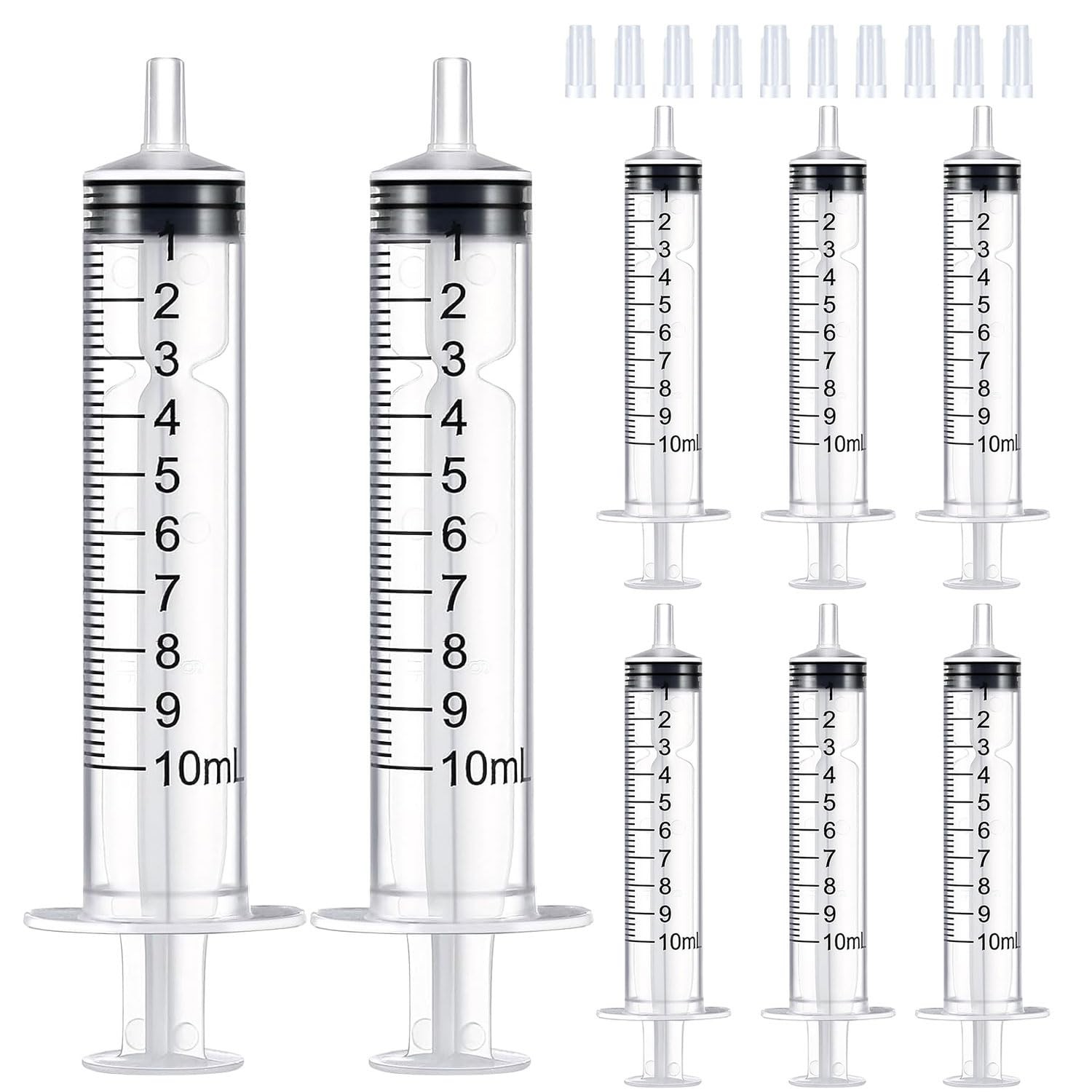 10ml Syringe for Liquid,Syringe Without Needle,Sterile 10ml-10pcs, white