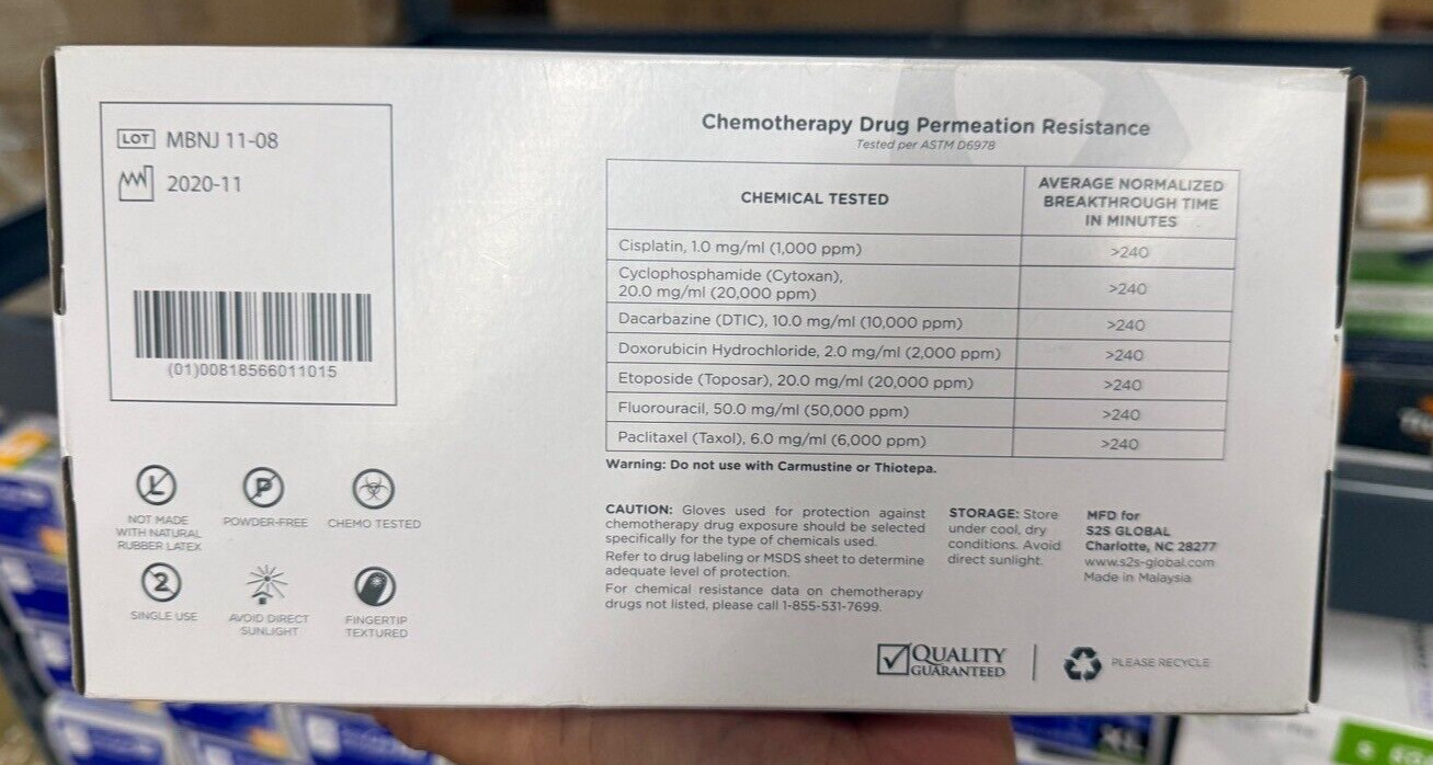 PremierPro Plus 5062 Chemo-Tested Nitrile Exam Gloves Size Small 200 PC