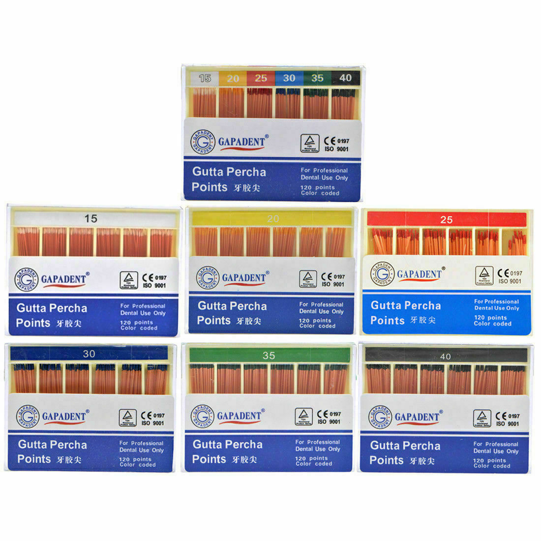Dental Endo Root Canal Absorbent Paper Point/Gutta Percha Point Taper 0.02-0.06