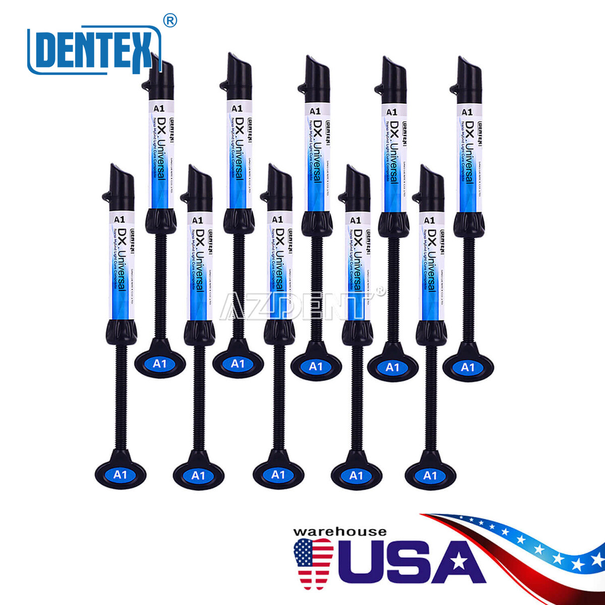 5x Dentex Dental Universal Composite Resin Light Cure A1 A2 A3 A3.5 B1