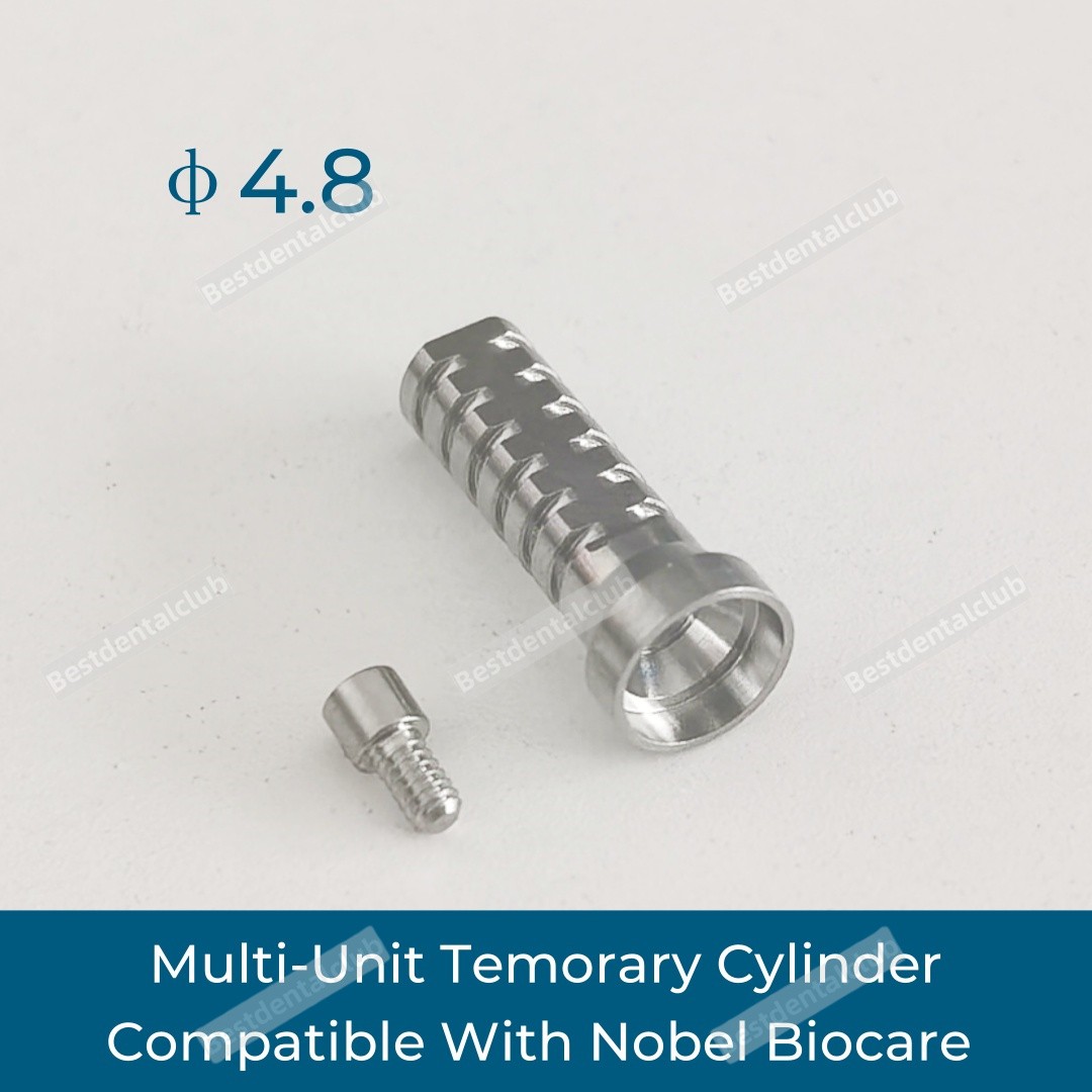 50Pcs Titanium Temporary Cylinder Ti MU Sleeve Multi Unit 4.8mm Abutment Fit NOB