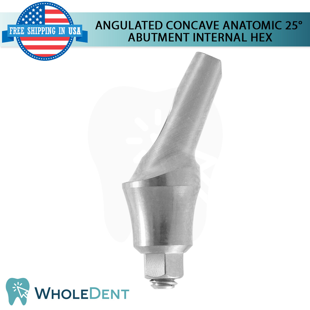 5x Angulated Abutment Concave Anatomic 25° Ø4.5mm Dental