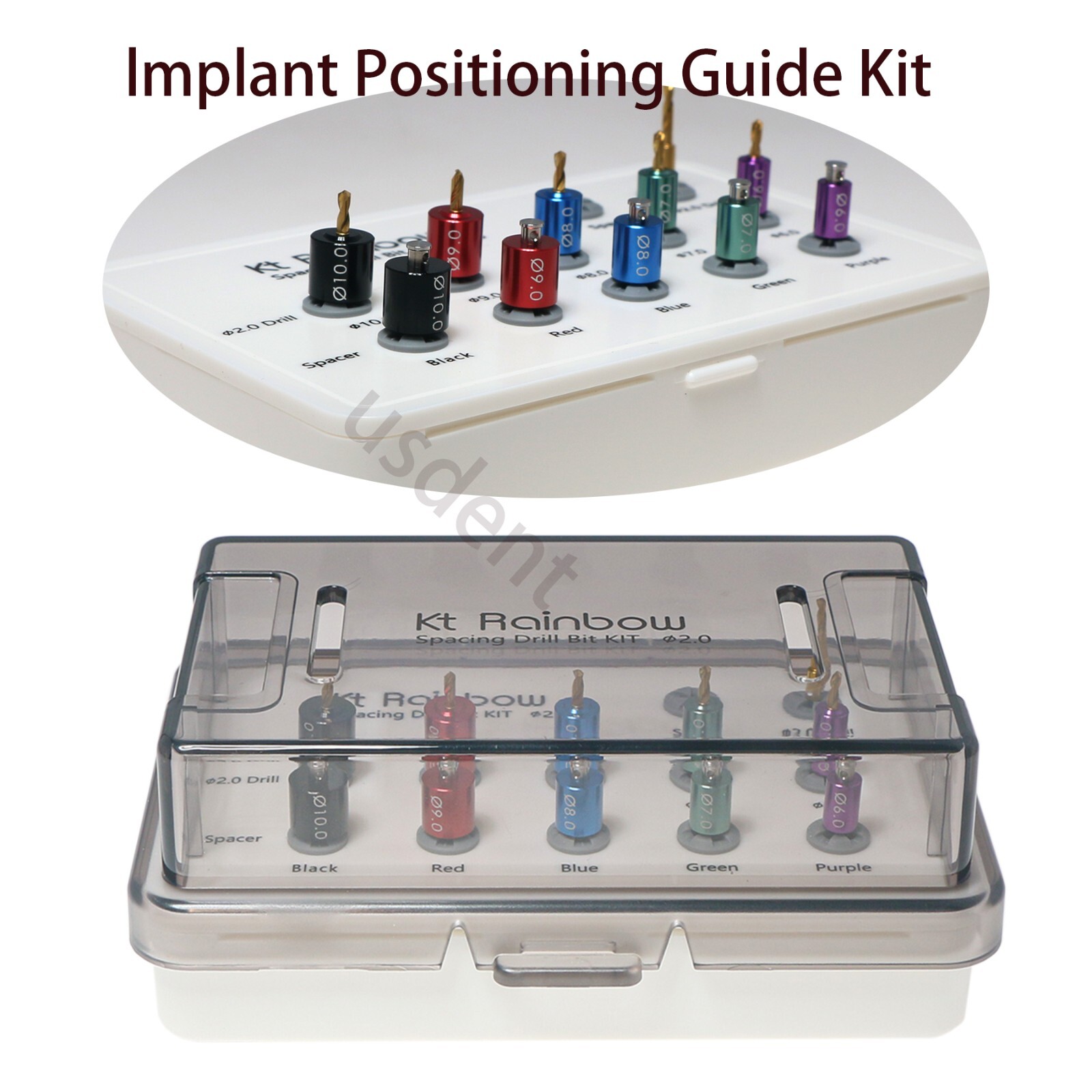 Dental Implant Positioning Guide Kit 11pcs Space Drills & Pilot Pins 6mm to 10mm