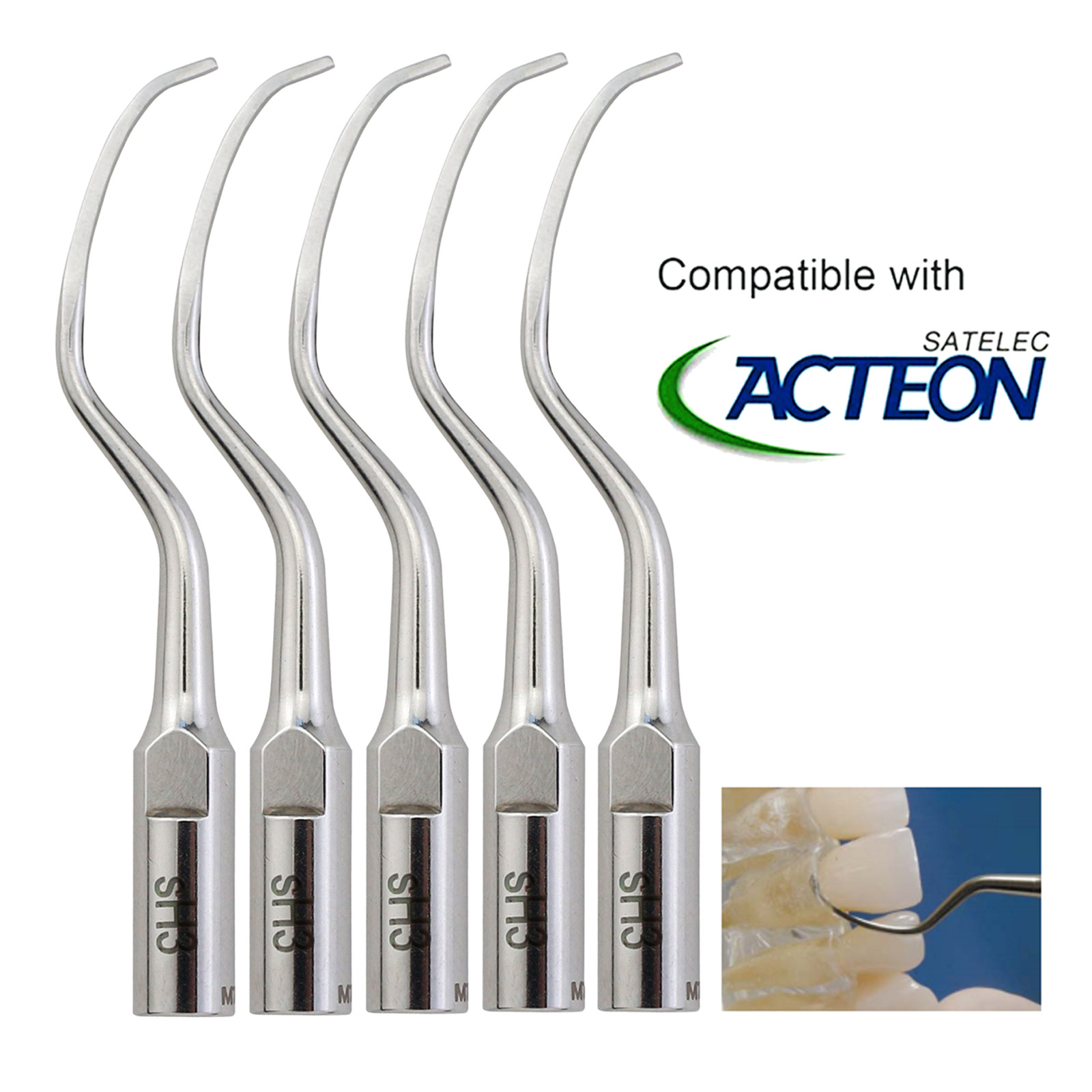5pcs H3 Satelec Acteon Tips Dental Newtron Perio Tip Periodontal Curette P5