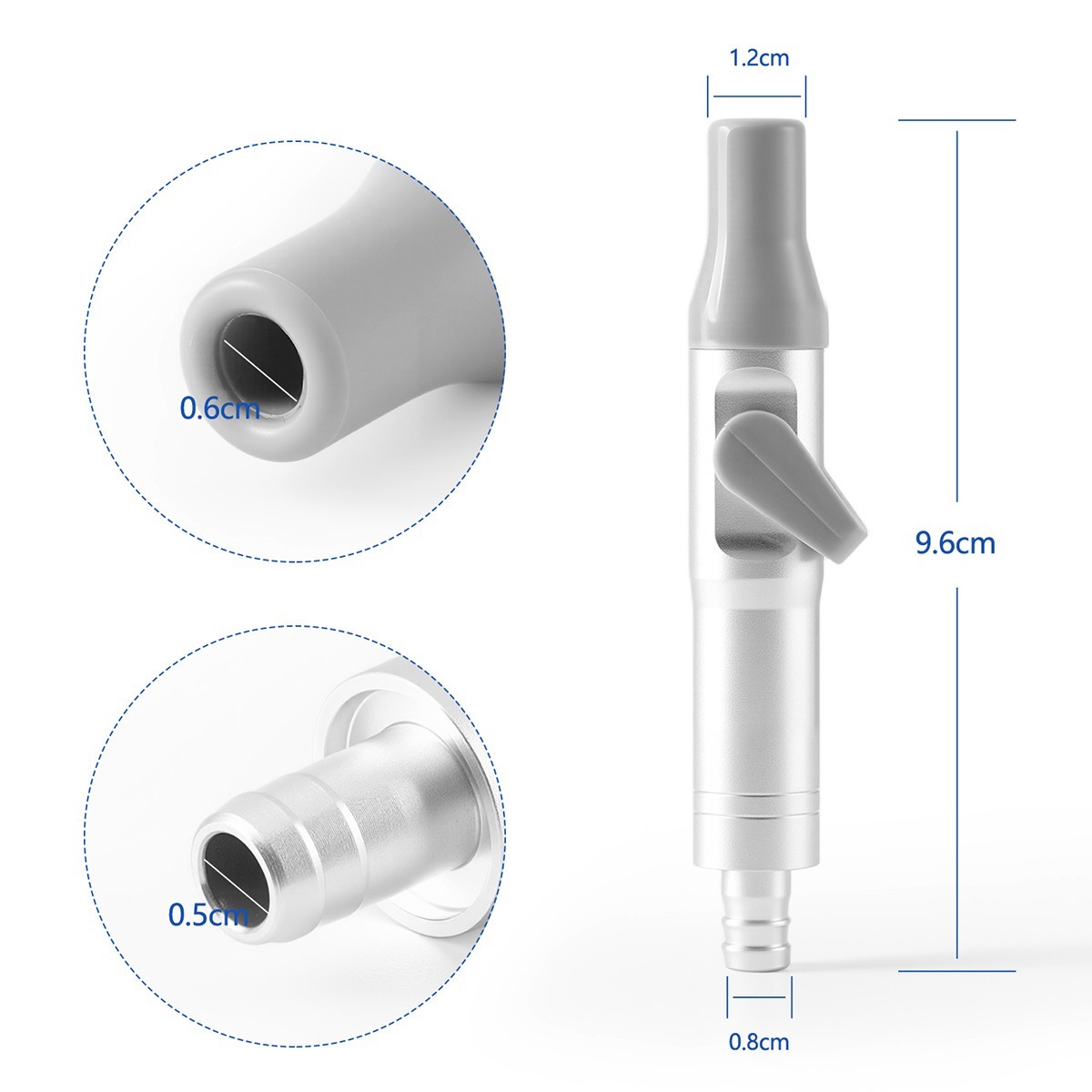Dental Universal HVE/SE Valves Strong+Weak Suction Handle Saliva Ejector Adaptor