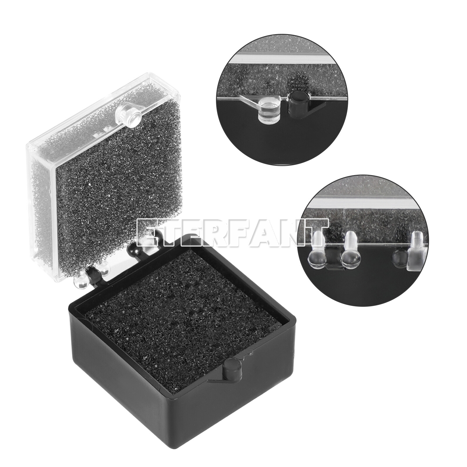 Dental Lab Crown/Veneer/Bridge Boxes – 1″ – Clear Top with Sponge Fillers