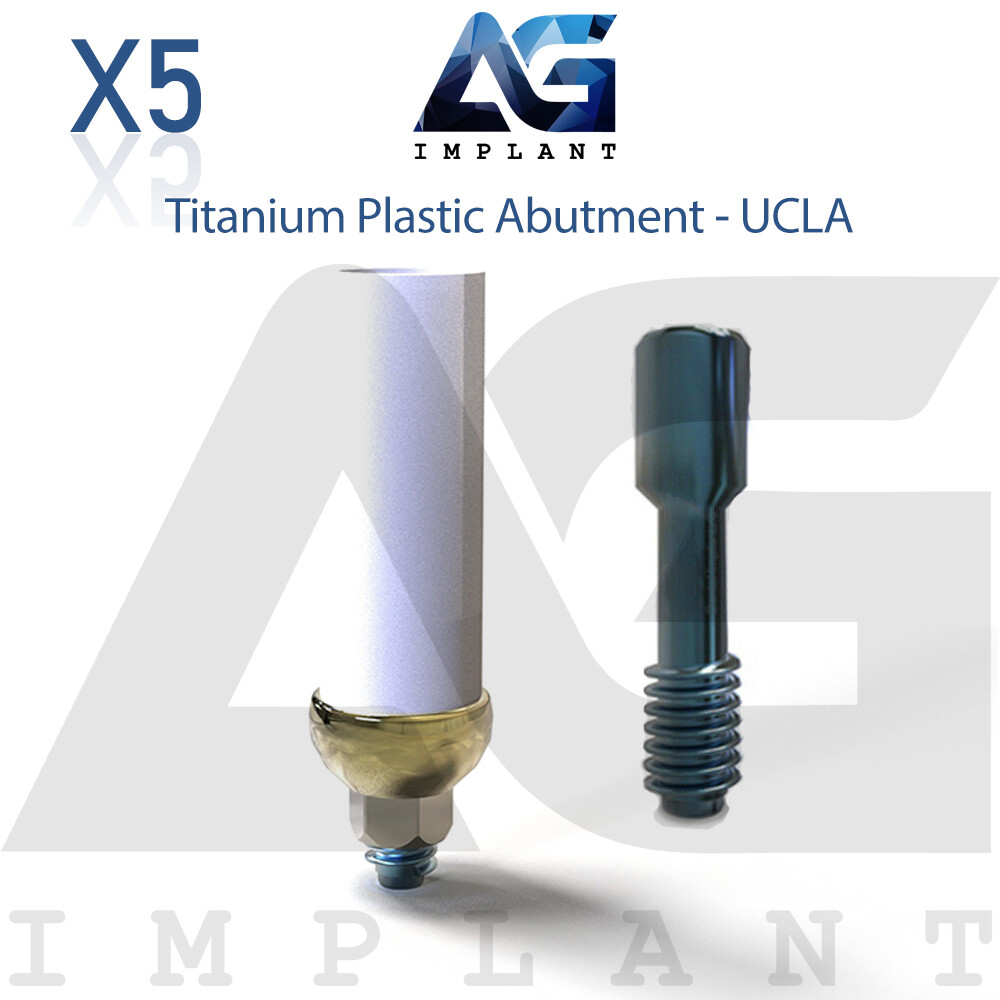 5 Titanium Base Anti Roatational Plastic Castable Abutment UCLA Int Hexagon