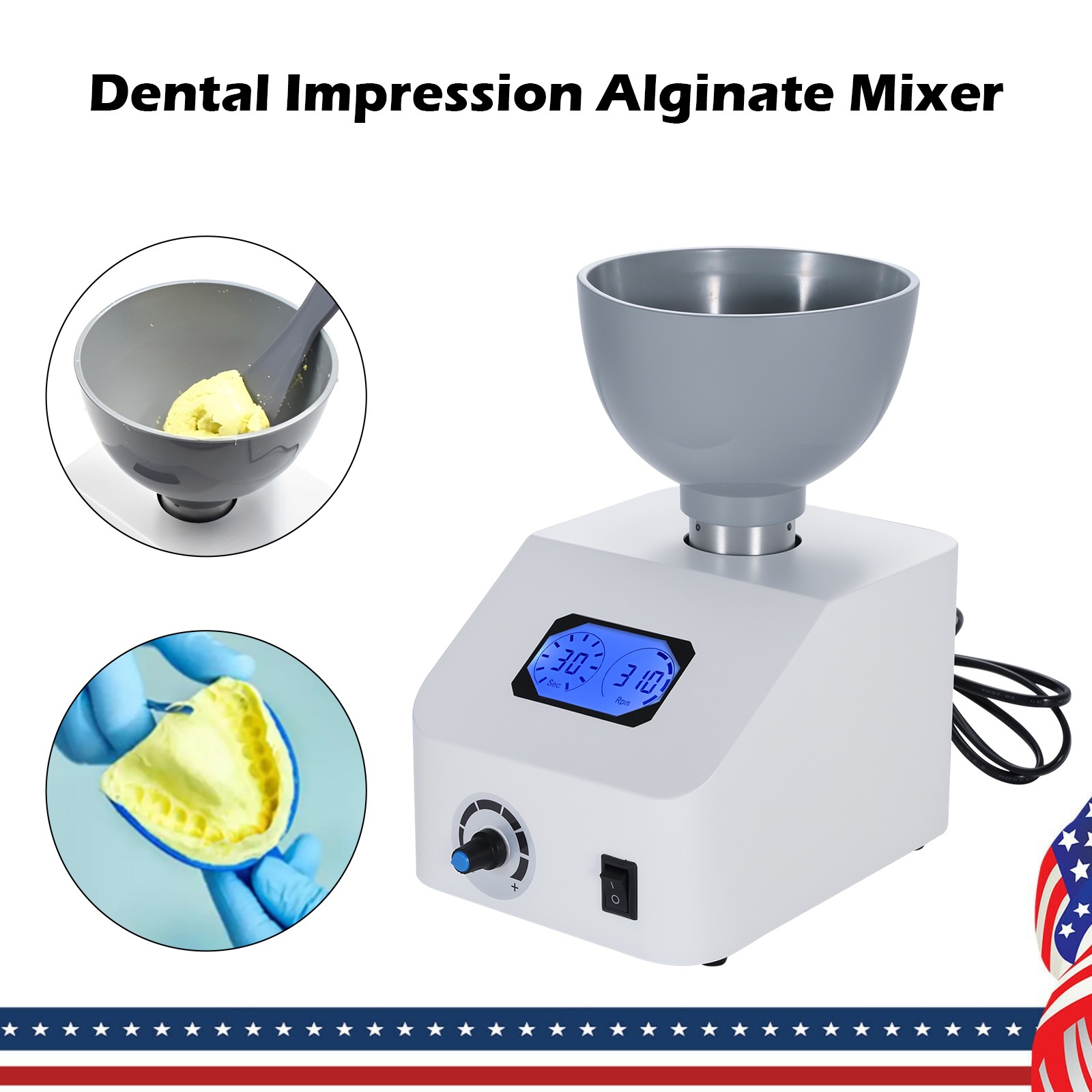 DENTAL LAB IMPRESSION MATERIAL ALGINATE MIXER 110V USA SHIPPING
