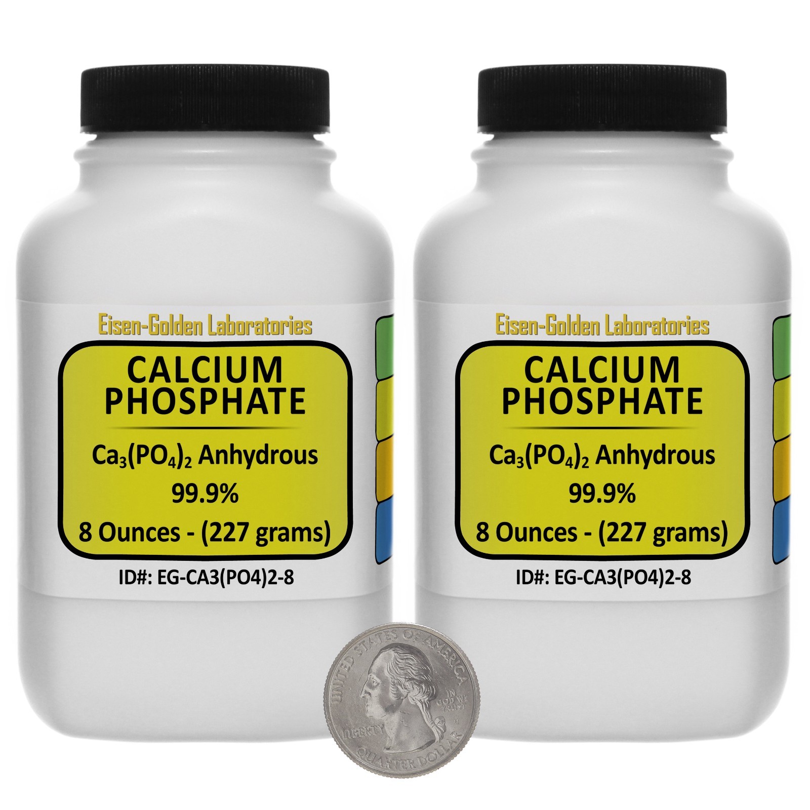 Calcium Phosphate [Ca3(PO4)2] 99.9% ACS Grade Powder 1 Lb in Two Bottles USA