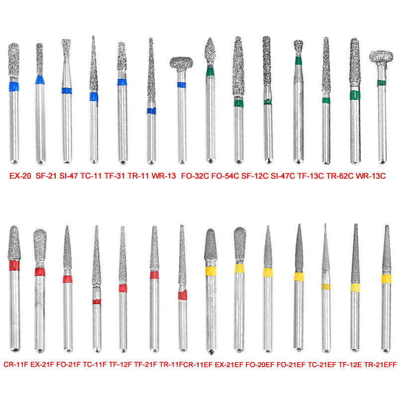 Dental FG Diamond Burs 1.6mm for High Speed Handpiece Friction Grip 10pcs/pack