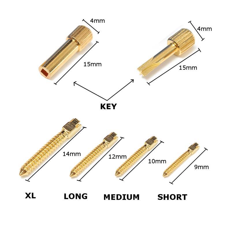 120PCS Dental Screw Post Titanium Kit Gold/Silver Plated Conical Root Canal Pins