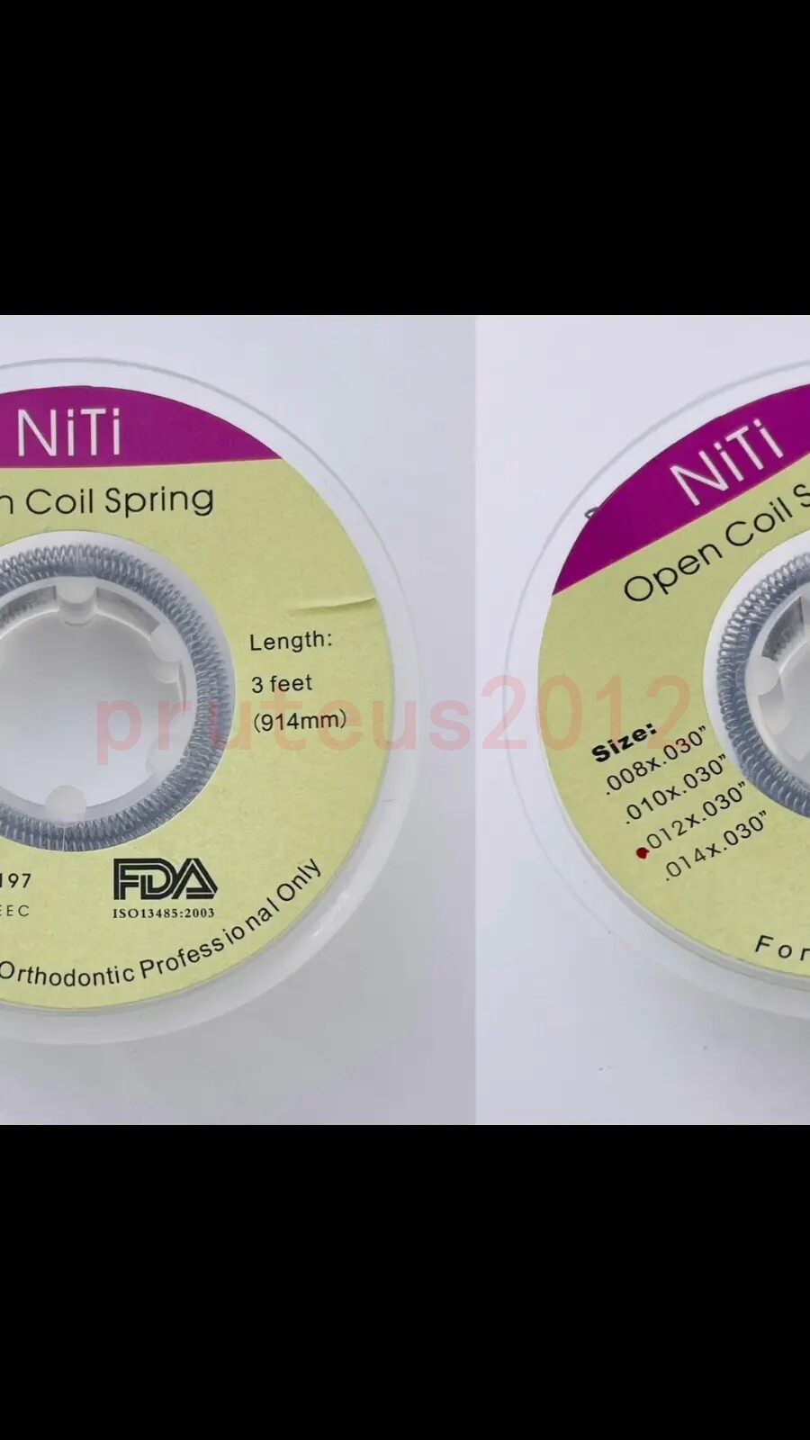 Dental Orthodontic Niti Open Coil Spring Spool Dia.012 *030 ” inch 914mm 1 Roll