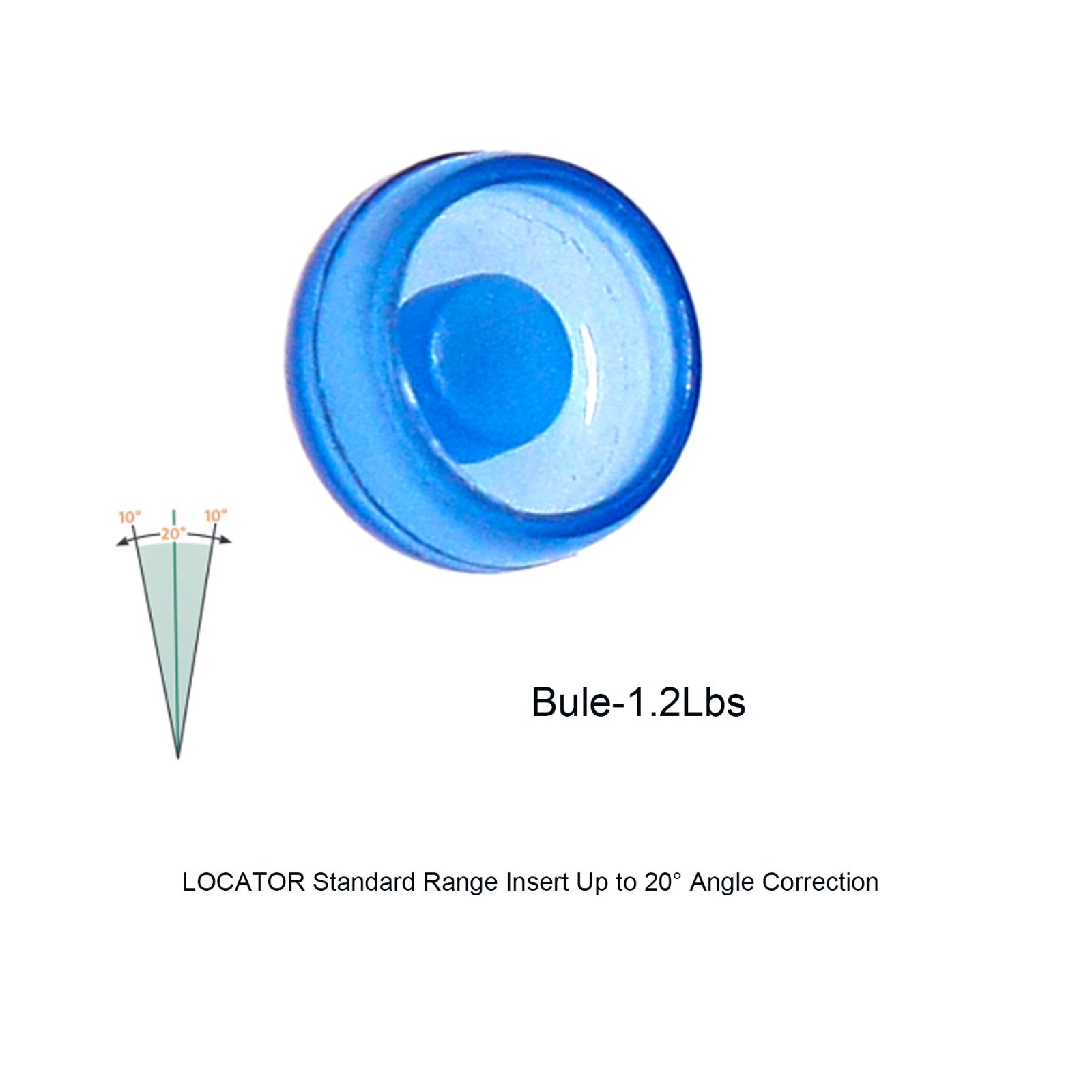 US Dental fit ZEST locator Male Cap Inserts Standard Angle Range 20°-1.2/2.4lbs