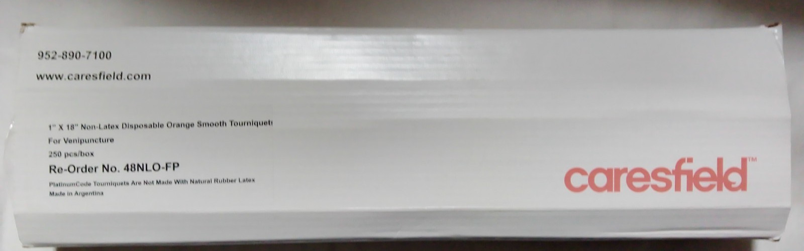 450pcs Caresfield 1″x18″ Non-Latex Disposable Orange Smooth Tourniquet 48NLO-FP