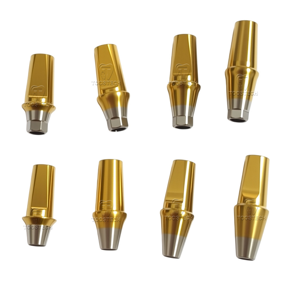 10pcs ti cemented abutment Titanium straight abutment fits to Osstem Hiossen TS