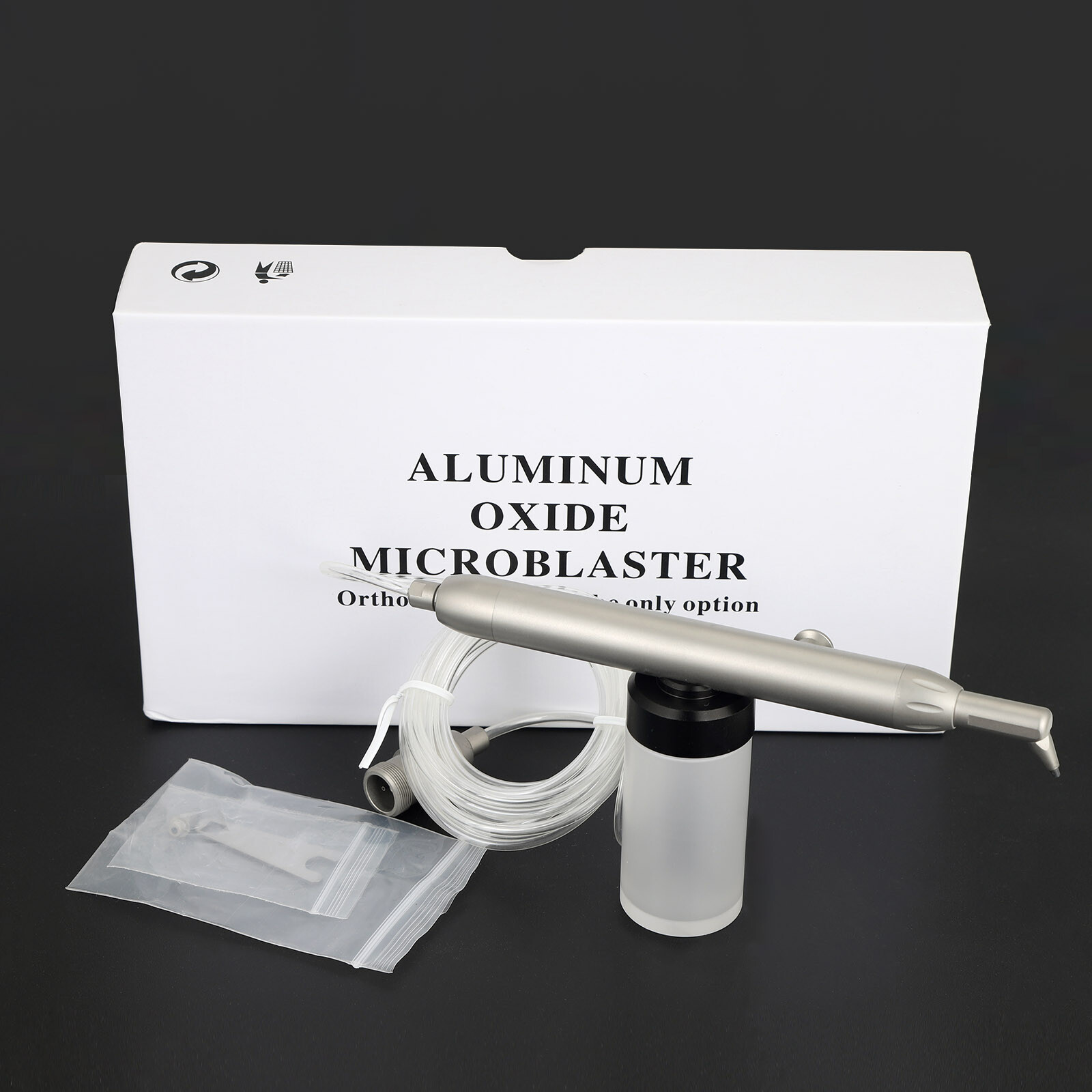 Dental Alumina Air Polisher Abrasion Microetcher Sandblasting Gun 2 Holes