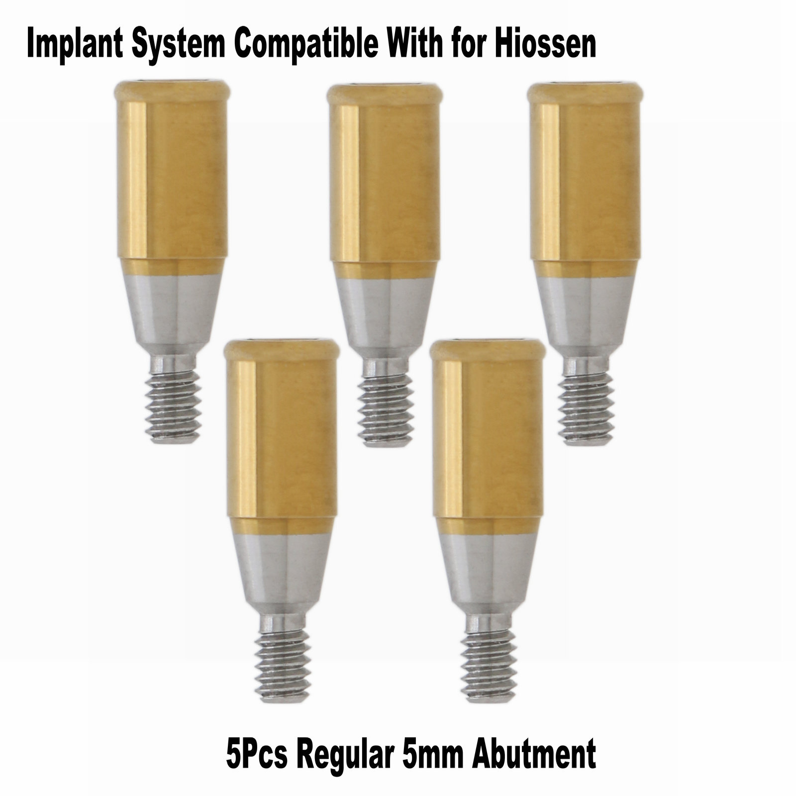 Dental Mini Ø3.2 Regular Attachment Abutments Male Caps for Hiossen 3/4/5mm