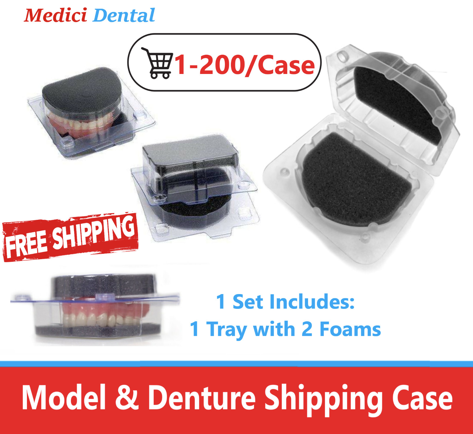 Dental Laboratory Model Box Denture Box Ortho Appliance Care Box, Lab Supplies