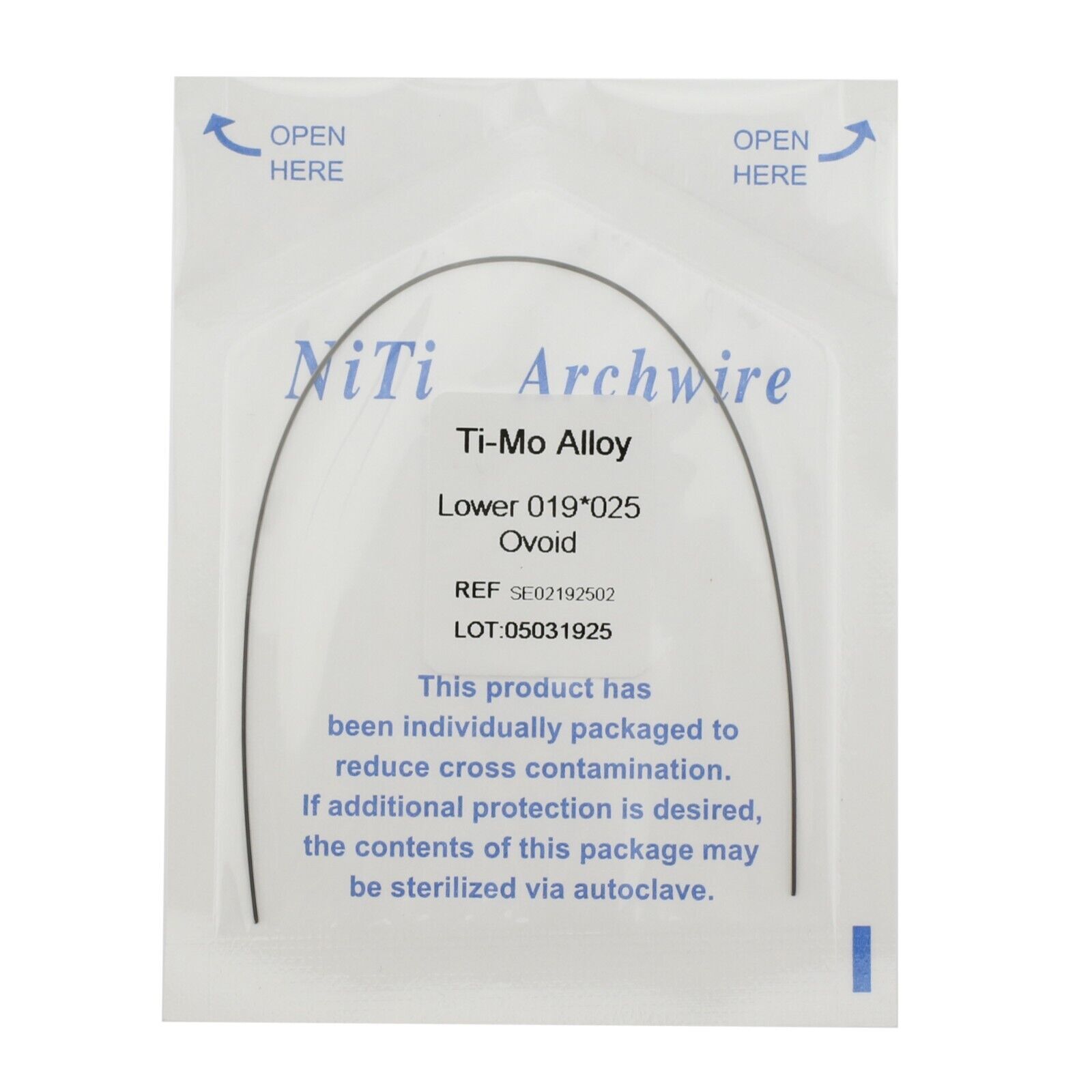 Dental Arch Wire TMA Beta Titanium Ti-Mo Alloy Oviod Rectangular Upper/Lower