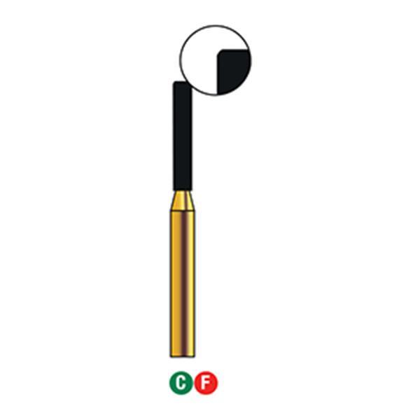 G/KR/158-014S | (837KR) Reusable Gold Diamond Bur. Round End Cylinder Shaped