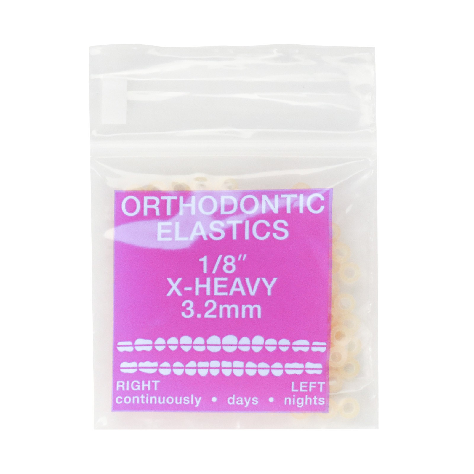 100pcs/bag Dental Elastics Latex Braces Extraoral Orthodontic Elastic Rubber Ban